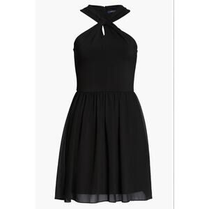 French Connection Black Halter Mini Dress NWT Size 4 Cocktail LBD